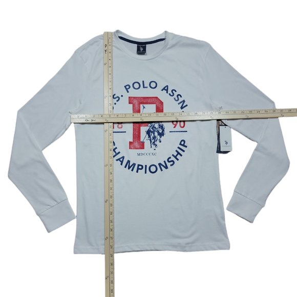 U.S. Polo Assn. Mens Crew Neck Long Sleeve Classic Fit Graphic T-Shirt Sz S - Picture 6 of 6